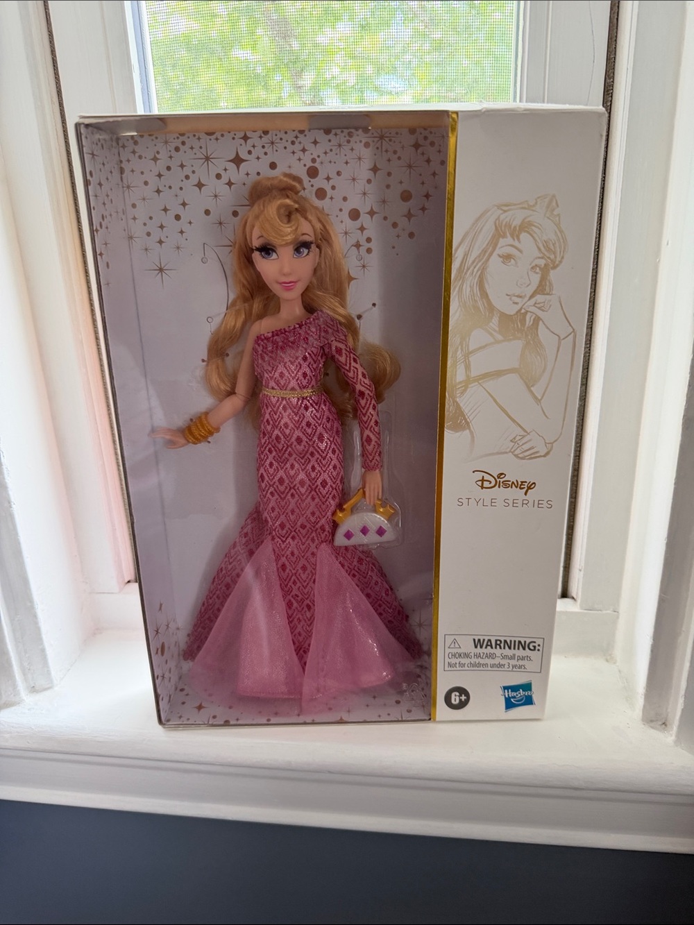 Disney Style Series Aurora One-Shoulder Pink Evening Gown Doll